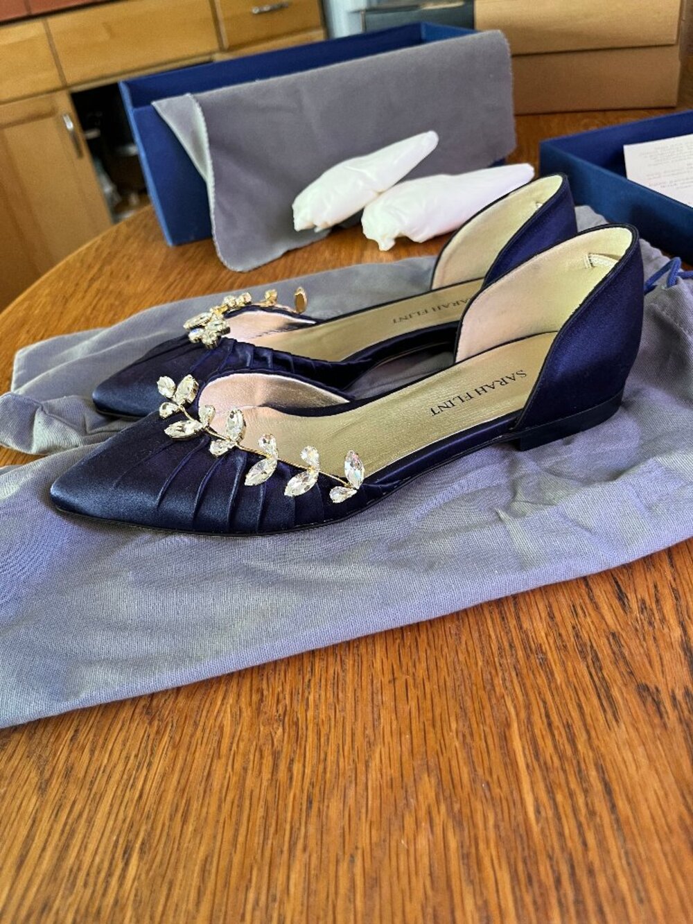 Sarah Flint Satin flats NWT